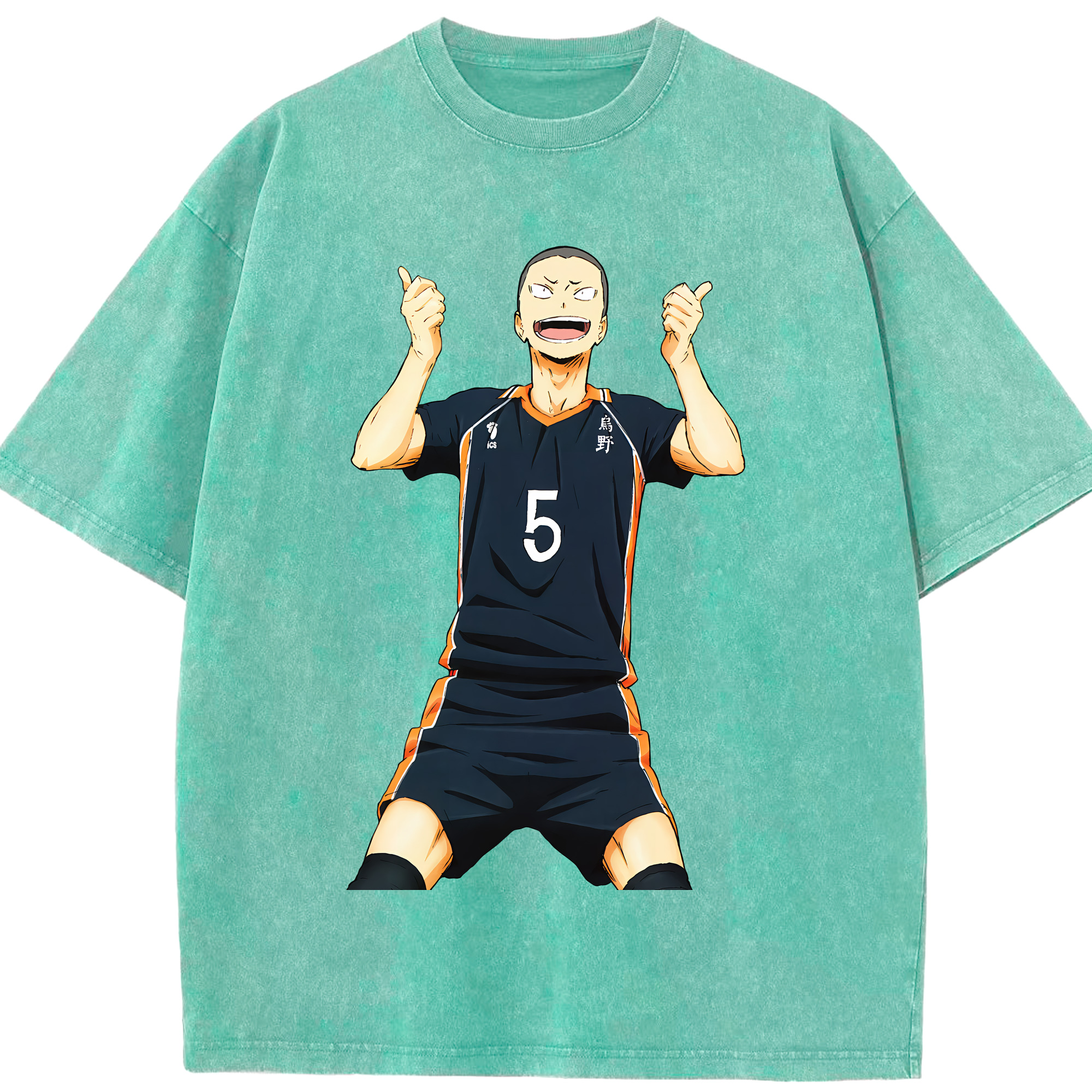 （画像用） ハイキュー!! Haikyu!! 綿100% ヴィンテージ風 半袖Tシャツ（フロントプリント）